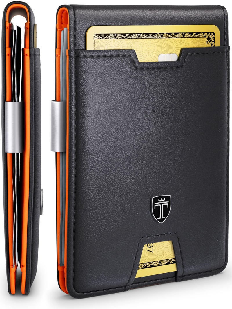 TRAVANDO Mens Wallet with Money Clip AUSTIN RFID Blocking Bifold Credit Card Holder for Men with Gift Box - Image 1